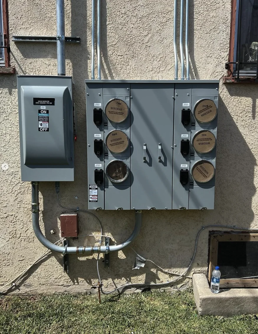 Upgrade to a 6-gang meter bank with main service disconnect, by MJ Electrical Services