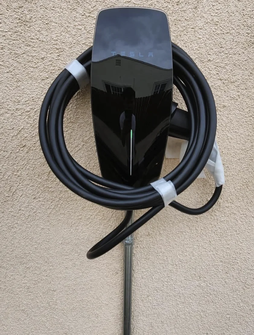 60-amp Tesla Wall Connector installed by MJ Electrical Services